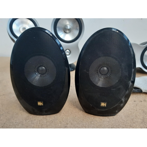 1119 - Seven AV speakers, one Celestion AVC301 centre, four Celestion AV301 satellite and two KEF satellite