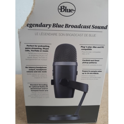 1123 - A boxed Logitech Blue Yeti Nano omnidirectional/cardioid switchable USB microphone