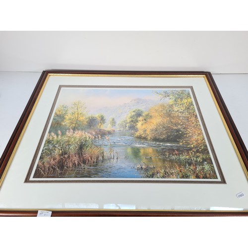 346 - A framed Rex Preston limited edition 8/395 artist signed print titled 'A Sunny October day' with cer... 