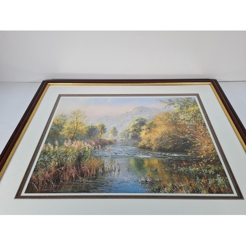 346 - A framed Rex Preston limited edition 8/395 artist signed print titled 'A Sunny October day' with cer... 