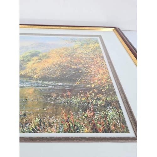 346 - A framed Rex Preston limited edition 8/395 artist signed print titled 'A Sunny October day' with cer... 