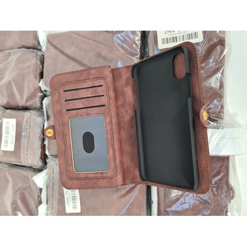 331A - Twenty two as new brown leatherette purse phone cases