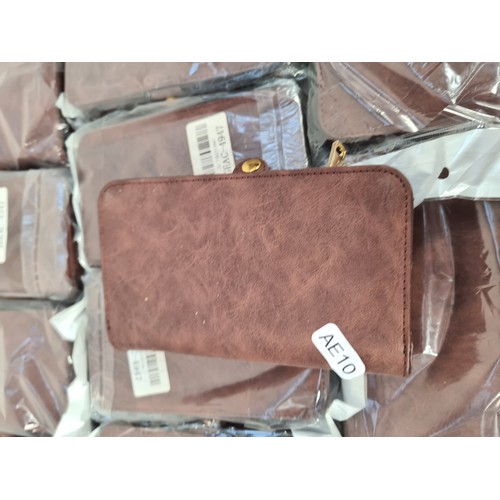 331A - Twenty two as new brown leatherette purse phone cases