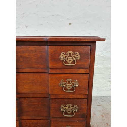 1005 - A Georgian style mahogany miniature chest of four drawers - approx. 64cm high x 59cm wide x 37cm dee... 