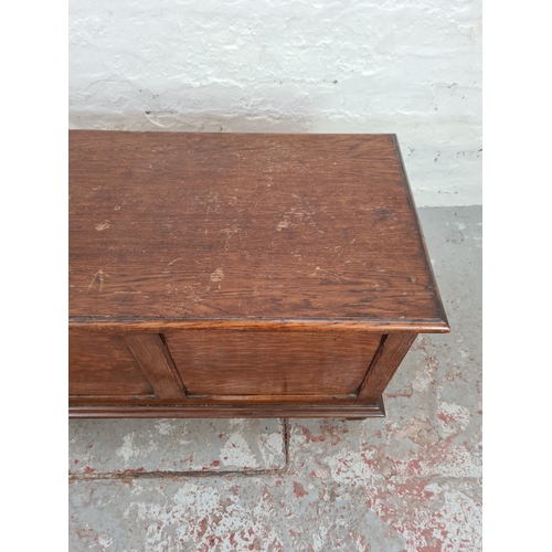 1007 - An oak blanket box - approx. 52cm high x 92cm wide x 45cm deep