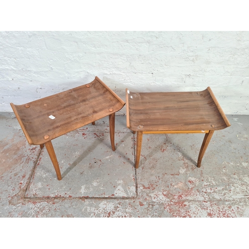 1040 - Two mid 20th century walnut side tables