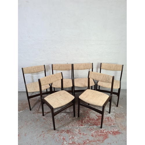 1043 - A set of six mid 20th century Erik Buch style dining chairs