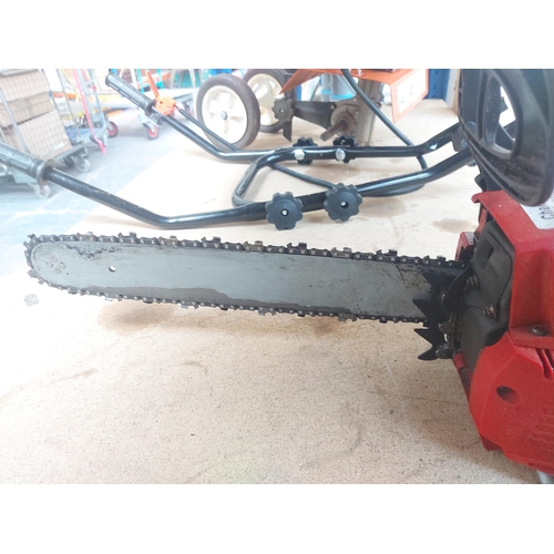 1278 - A black and red unbranded model JW3800 petrol chainsaw with 15