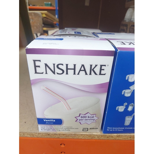 1279 - A large quantity of Enshake vanilla flavoured high energy food supplement powder 600 cal per shake a... 