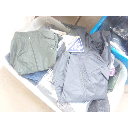 1317 - A large box containing assorted waterproof jackets