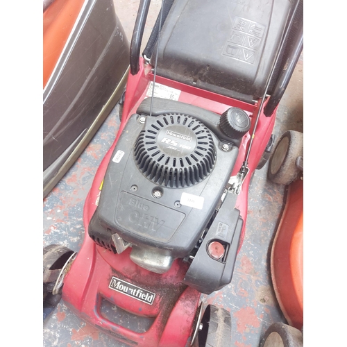 1345 - A Mountfield RS100 petrol lawnmower with grass collector