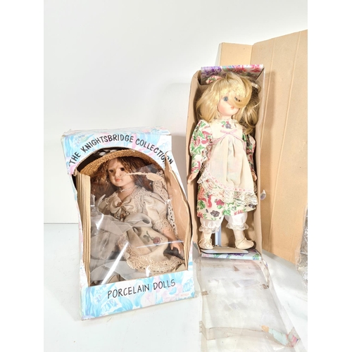 330 - Four assorted vintage collectors dolls to include The Knightsbridge Collection Patricia porcelain do... 