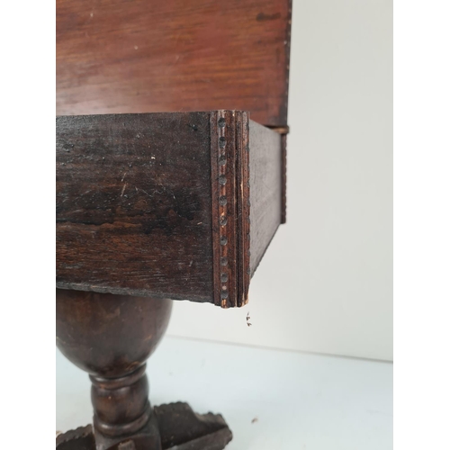 362 - A vintage oak pedestal bible box - approx. 43cm high x 36cm wide x 29cm deep