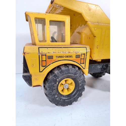 304B - A vintage Tonka Turbo Diesel dump truck - approx. - approx. 26.5 cm high x 46cm long x 20cm wide