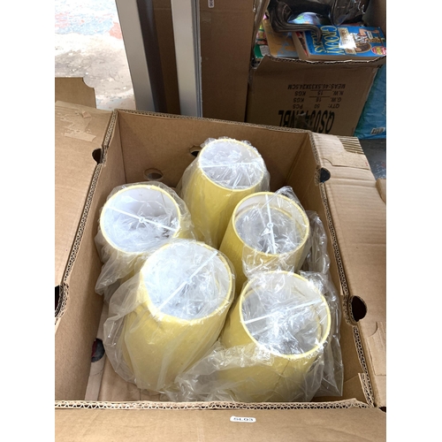 1432 - Five boxes containing various new table lamp shades