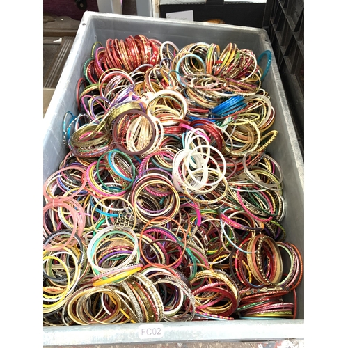 1433 - Two boxes containing a large quantity of various colour bangles