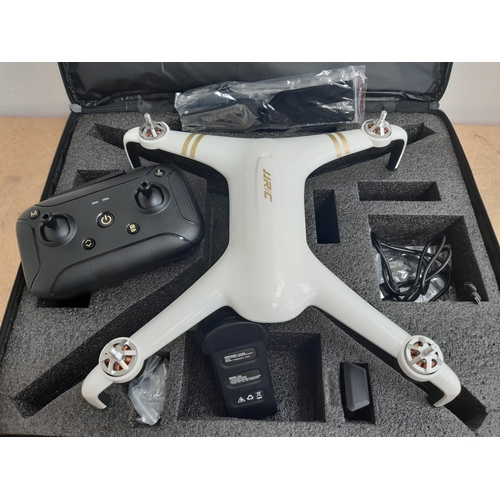 1164 - A cased white JJRC X7P Smart + GPS 5G WiFi 4K Two Axis Brushless Gimbal FPV RC Drone