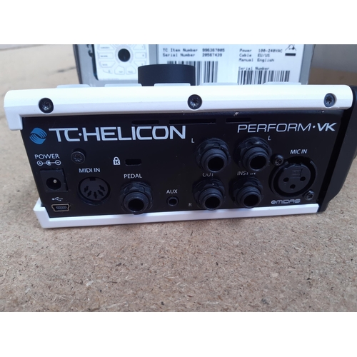 1177 - A box containing boxed TC Helicon Perform VK vocal harmony and effect processor for keyboard, four b... 