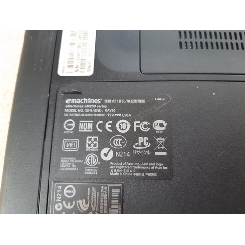 1186 - Two items, one Acer eMachines eM250 series model KAV60 netbook with power adaptor and one boxed Kenw... 