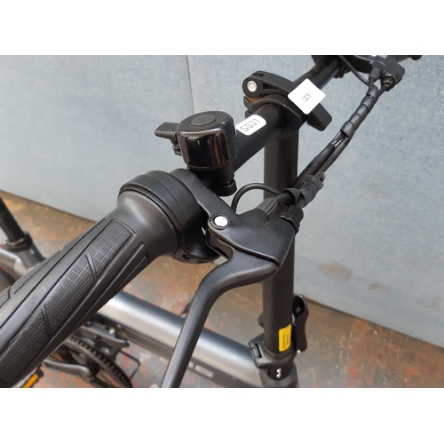 1205 - A Himo Z16 grey and black folding electric bike with twin disc brakes, rear suspension, alloy wheels... 