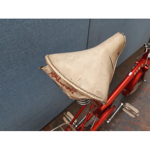 1210 - A vintage red Raleigh RSW16 lady's shopping bike with Dynamo front hub, lights, sprung saddle and th... 