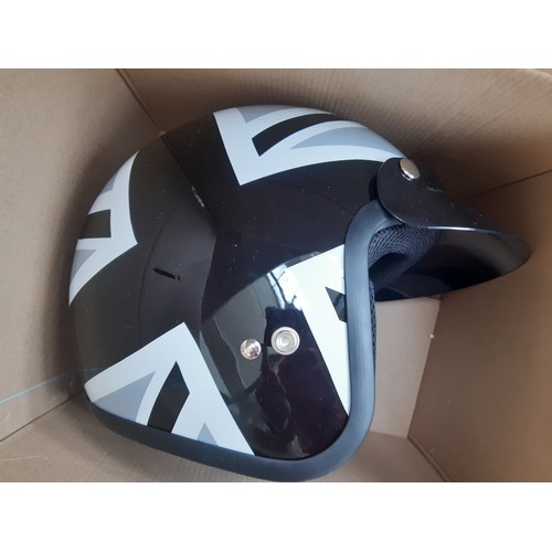 1456 - A collection of various items to include boxed new VCan V500 open face crash helmet with Union Jack ... 