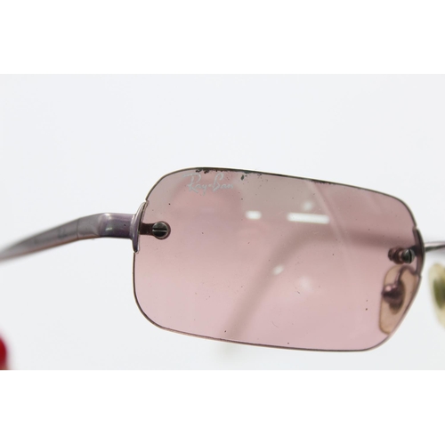 Pink tinted ray bans best sale