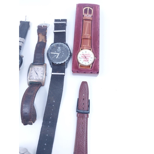 149 - A collection of assorted wristwatches to include Bahnhof quartz, Ascot quartz, Military Royale, etc.