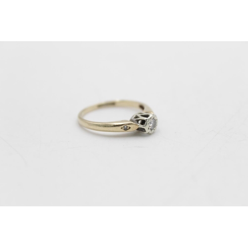 8 - A 9ct gold diamond solitaire ring, size M½ - approx. gross weight 1.9 grams