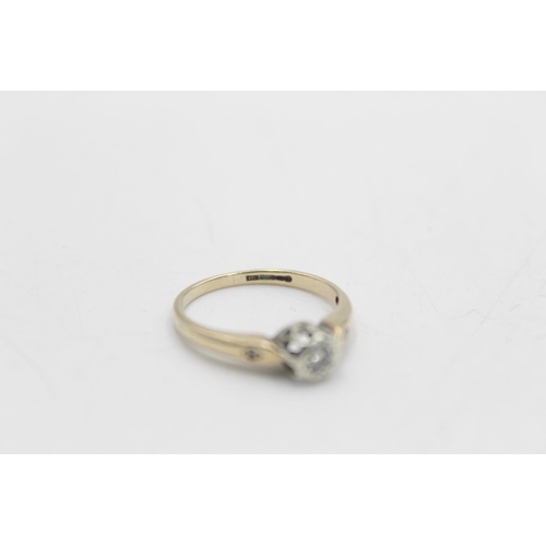 8 - A 9ct gold diamond solitaire ring, size M½ - approx. gross weight 1.9 grams