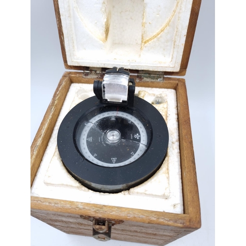 148 - A boxed vintage Carac Industry Co. Ltd. Japan hand bearing marine compass