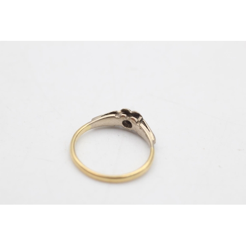 93 - An 18ct gold diamond solitaire ring, size L - approx. gross weight 2 grams