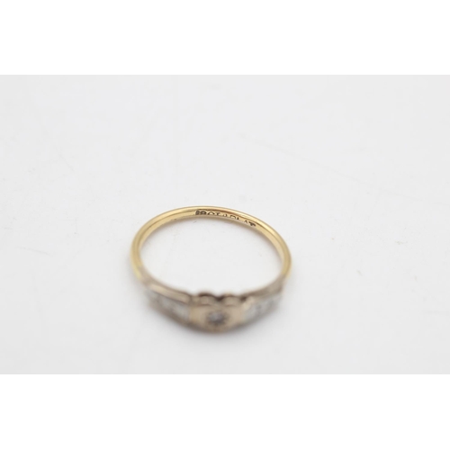 93 - An 18ct gold diamond solitaire ring, size L - approx. gross weight 2 grams