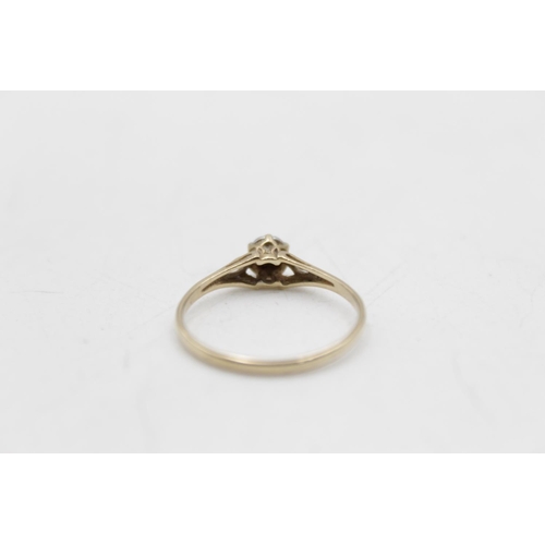 114 - Two hallmarked London 9ct gold diamond rings, one trilogy size M and one solitaire size Q½ - approx.... 