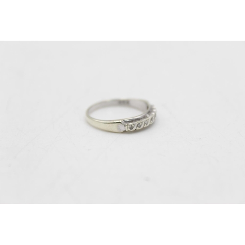 61 - A hallmarked Birmingham 9ct gold diamond half eternity ring, size N½ - approx. gross weight 2.2 gram... 