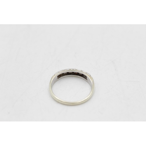 61 - A hallmarked Birmingham 9ct gold diamond half eternity ring, size N½ - approx. gross weight 2.2 gram... 