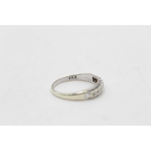 61 - A hallmarked Birmingham 9ct gold diamond half eternity ring, size N½ - approx. gross weight 2.2 gram... 