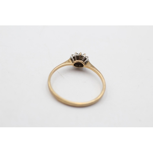 77 - A 9ct gold vintage diamond set dress ring, size Q½ - approx. gross weight 1.3 grams