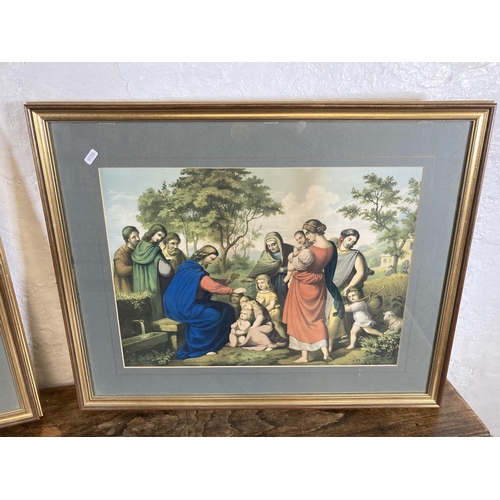 1235 - Two gilt framed religious prints