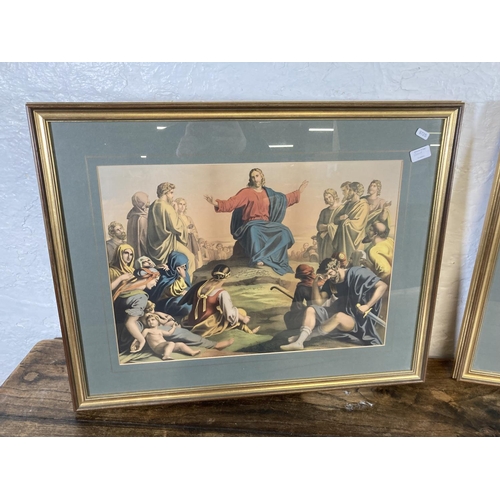 1235 - Two gilt framed religious prints