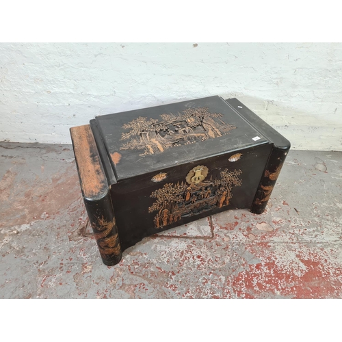 1036 - An Oriental camphor wood blanket box  - approx. 57cm high x 102cm wide x 54cm deep