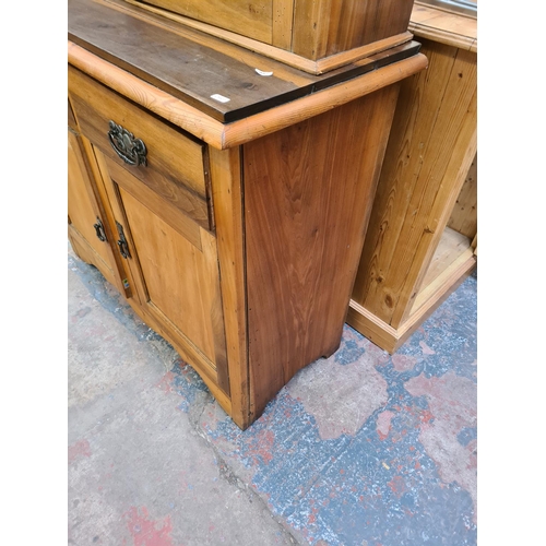 1076 - An Edwardian satinwood dresser - approx. 211cm high x 107cm wide x 45cm deep