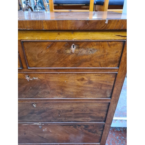 1104 - An Edwardian mahogany chest of two short over three long drawers - approx. 119cm high x 108cm wide x... 