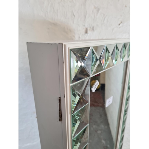 1105 - A contemporary white cheval mirror - approx. 147cm high x 36cm wide x 37cm deep