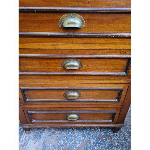 1140 - An Edwardian mahogany vanity/dressing chest with four drawers - approx. 135cm high x 70cm wide x 50c... 