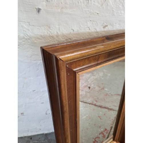 1162 - Two mirrors, one pine framed and one bevelled edge dressing table