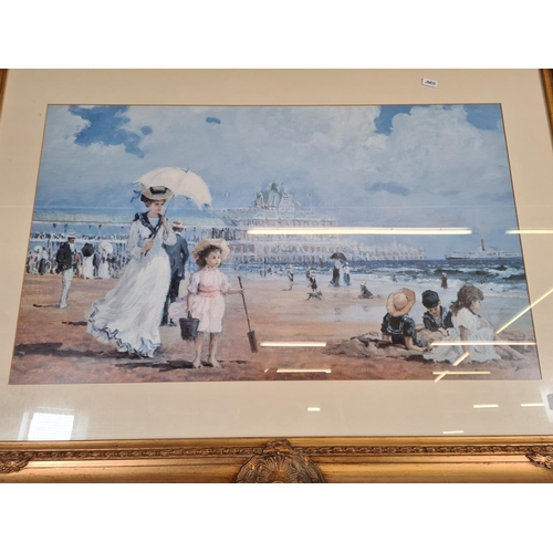 1205 - A gilt framed print - approx. 105cm x 75cm