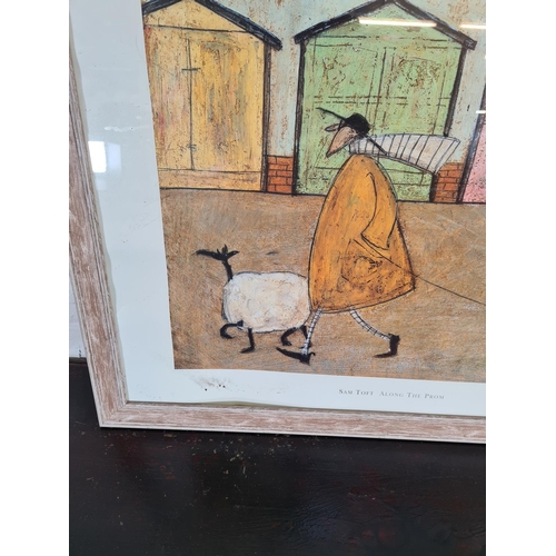 1206 - A framed Sam Toft 'Along The Prom' print - approx. 68cm high x 88cm wide