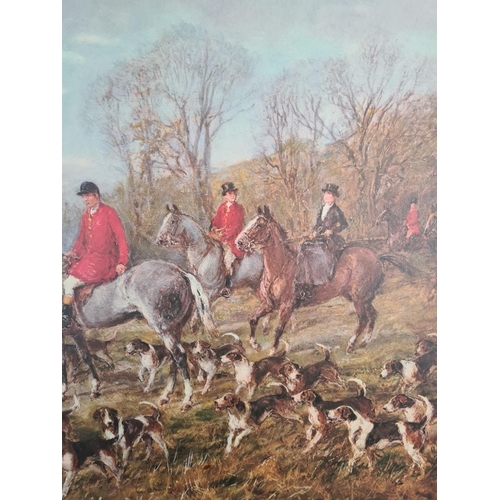 1218 - Three gilt framed pictures, one oil on canvas of a hunting scene signed Jack Smith - approx. 51cm x ... 