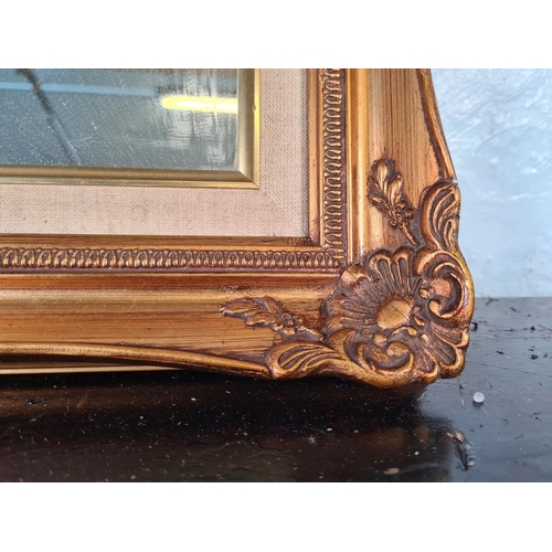 1236 - A 19th century style gilt framed wall mirror - approx. 49cm x 41cm